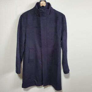 ZARA Soft Mid-Length Peacoat Pea Coat Jacket Preppy Coastal Navy Men's Medium